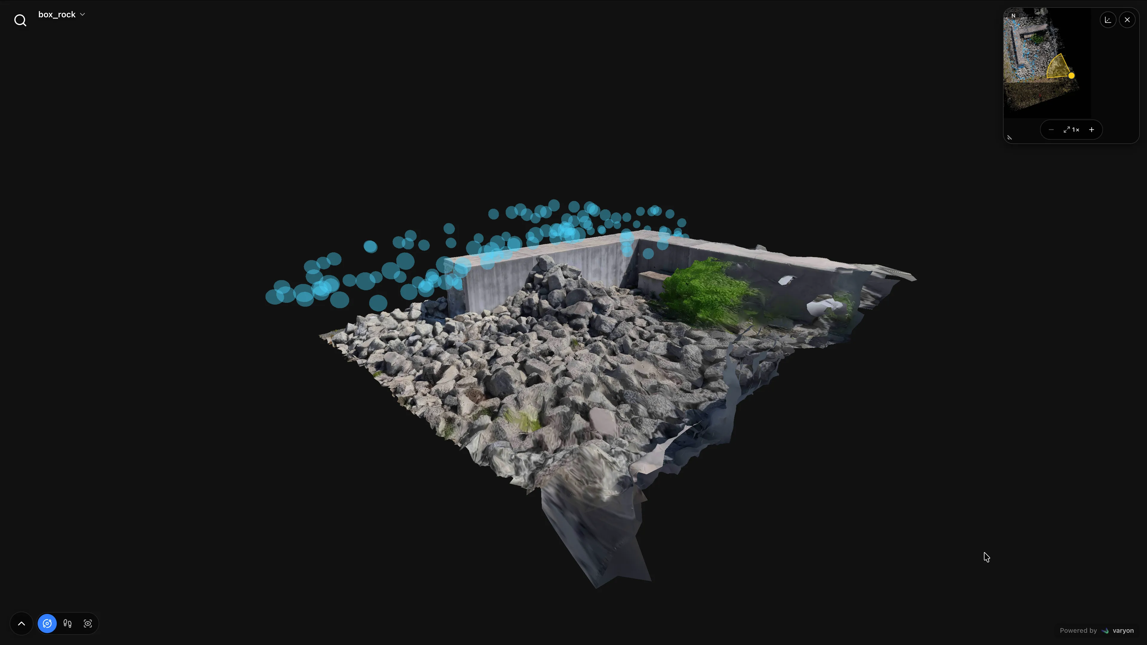 公開ビューアで 3D 空間が表示された完成イメージ